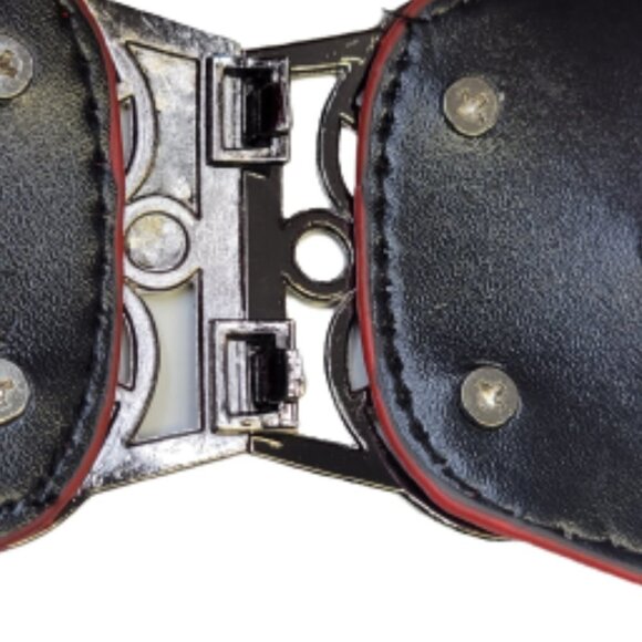 WOMENS Red Belt Animal Print Stretchy Belt - Picture 6 of 12